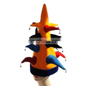 MCH-1046 Party Carnival Funny Velvet Wholesale Adult Joker Hat With Small Bell thumbnail-1