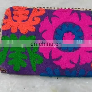 Banjara Clutch Bags For Ladies Jaipur Fine Sujani Embroidery Color Full Worked,Handcrafted Designer Wholesale Gujarati Bags thumbnail-2