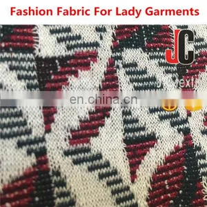 Fabric Importers Recycled Polyester Rayon Spandex T/R Yarn Dyed Jacquard Stretch Knit Fabric thumbnail-5