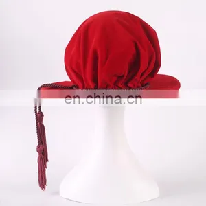 High Quality Velvet PHD Tudor Bonnet In Red thumbnail-1