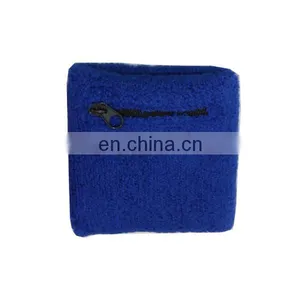 Wholesale Custom Sport Cotton Wristband Polyester Wristband With Zipper Pocket thumbnail-1