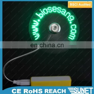 Promotional Gift Led Text Message Custom Letter Flashing Custom LED Usb Fan thumbnail-3