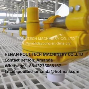 Mozambique Poultry Farm Equipment Plastic Saltted Floor System for Broiler Chicken & Floor Raising System With Automatic Nipple Drinker System & Feeding Pan System in Chicken Shed thumbnail-3