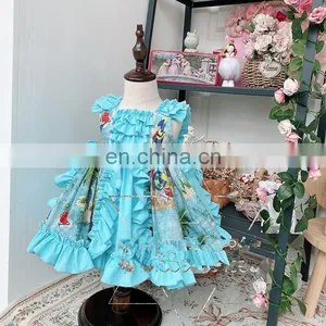 Infant Baby Dresses Spanish Girls Dress Flower Vintage Wholesale Kids Clothing Children Boutiques thumbnail-1