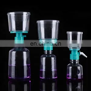 Tissue Culture Media Vacuum Filter Bottle Vacuum Plastic Top Filter Pvdf Filtration System thumbnail-1