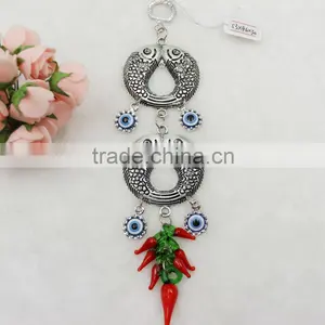 Islamic Religious Fish Pendant Car Hanging With Blue Evil Eye Beads thumbnail-1