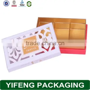 Food Grade Colorful Print Logo White Cardboard Beautiful Decorative Custom Made Paper Moon Cake Box thumbnail-3