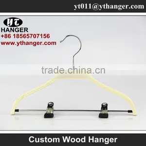 IMY-180 Creamy White Baby Wooden Hangers for Wholesale Baby Hanger thumbnail-1