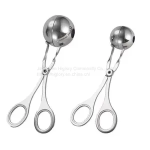 Non-Stick Stainless Steel Meat Baller Tongs Cake Pop Meatball Maker Ice Tongs Salad Tong Dough Scoop thumbnail-2