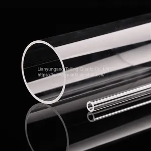 Heat Resistant Quartz Glass Cylinder Tube Fused Silica Transparent Quartz Tubes thumbnail-4