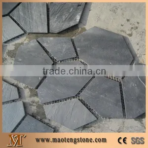 Cultural Black Slate Mesh Paving Tile Cheap Patio Paver Stones thumbnail-1