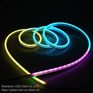 DC5V 12v 10mm 6*13mm 270 Degree Flex Neon Led Strip Light Digital Rgb IP67 Waterproof Neon Tube Led Strip thumbnail-5
