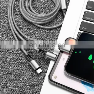 3 in 1 Charging Cable Usb Cable 2.4A Charger Micro USB Type C Data Cable For IOS/Type-C/Android thumbnail-2