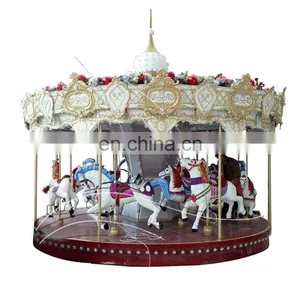Amusement Musical Carousel Merry go Round Kids Horses Rides thumbnail-1