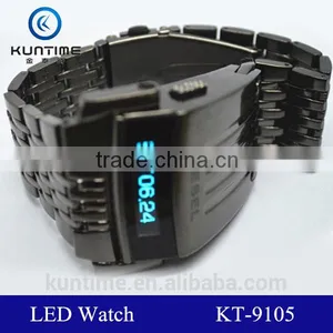 All Stainless Steel Material Quality Metal Lcd Display Watch Stainless Steel Bracelet Watch Men thumbnail-1