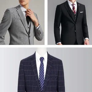 Italian 180 Gsm Soft Blend Fabric 80% Wool 20% Poly Fabric High Quality Classic Striped Worsted Wool Suiting Fabric thumbnail-3