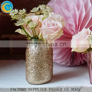 Antique Brass Hand Made Gold Silver Glitted Jar Vase Gardon Pots Wedding Centerpiece Quality Choice thumbnail-3