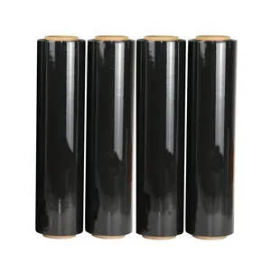 Black Color and Transparent High Barrier Flexible PE Stretch Film Wrap Soft Glossy Surface for Warehouse Packing thumbnail-1