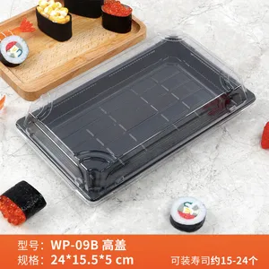 Food Grade PET Sushi Box Sushi Container With Anti Fob Clear Lid for Restaurant and Takeaway thumbnail-2
