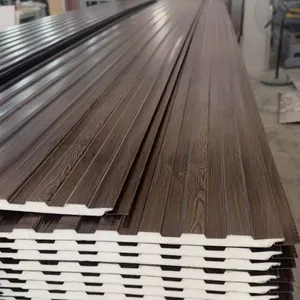 Pu Sandwich Panel Exterior Wall Panel Insulation Board Decorative Heat Insulation Metal Carved Board thumbnail-1