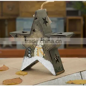 Wholesale Wooden Craft,Small Christmas Ornament Hanging Star Decoration thumbnail-1