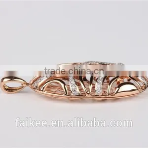 Top Sale Gold Pendant Designs Beautiful 925 Sterling Silver Jewelry Gold Plated Dubai Pendant Necklace thumbnail-5