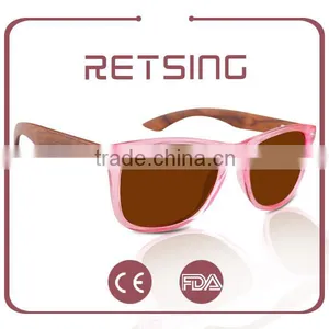 Custom Polarized Wooden Sunglasses Cheap Wooden Sunglasses Mirror/revo Lens thumbnail-5