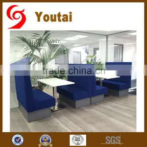 Double Side Modern Leather Restaurant Bench thumbnail-3