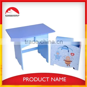 Blue Wooden Kids Separable Study Table With Drawer thumbnail-5