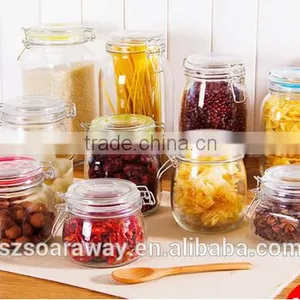 Wholesale Kitchen Glass Jars With Clip Lid thumbnail-1