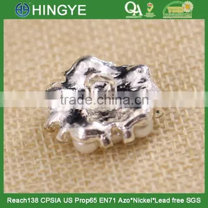 Hot Selling White Pearl Flower Rhinestone Button 15772 thumbnail-3