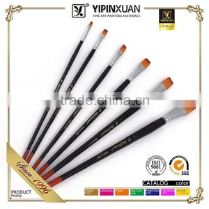 In Stock Flat Shape Nylon Hair 6pcs Set Artist Brush Oil Paint Brush MOQ1 thumbnail-1
