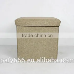 Fabric Foldable Storage Ottoman Storage Case thumbnail-2