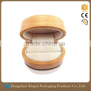 Wholesale Wood Jewelry Boxes Material Round Wooden Ring Box thumbnail-1