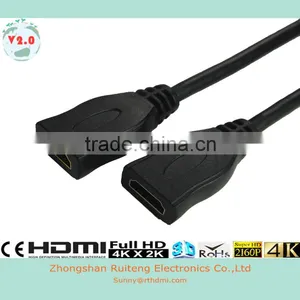 Low Price HDMI 19 Pin Female to Female Cable With Ethernet Support 3D and 4K thumbnail-1