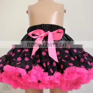 Newborn Fashion Dress Hot Pink Baby Pettiskirt Infant Polka Dot Tutu Dress for Girls thumbnail-1