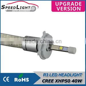 SpeedLight New Arrival 40W 4800LM R3 Plug And Play Car LED HeadLight Hi/Low Beam 6000K H4 H13 9004 9007 thumbnail-1