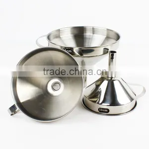 3-Piece Stainless Steel Funnel Set thumbnail-2