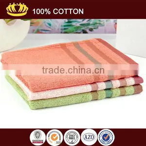 Ultra Soft Bamboo Fiber Colorful Strip Satin Hand Towel thumbnail-1