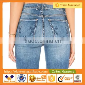 Zesen Garment New Model Dyed Skinny Jeans for Lady thumbnail-5