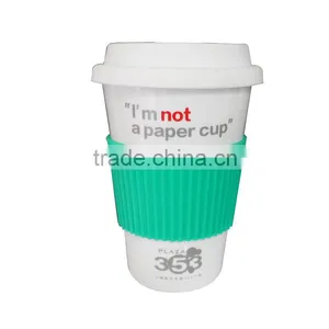 Promotional Ceramic Travel Mug Silicone Lid thumbnail-2