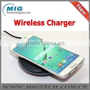 QI Wireless Charger and Wireless Mibile Phone Chager for Samsung Galaxy s6 s7 Edge Superthin Mini Design Black and White thumbnail-3
