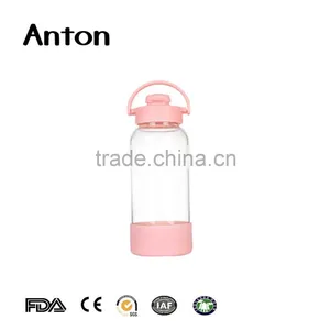 32oz High Quality Silicone Cap For Wholesale Glass Water Bottle With Handle thumbnail-1