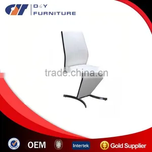 High Quality Z Dining Chair in White Faux Leather thumbnail-1