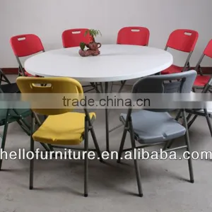 Plastic Picnic Folding Round Table thumbnail-1