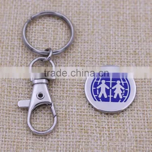 Wholesale Custom Coin Key Ring Trolley Token Metal Holder thumbnail-2