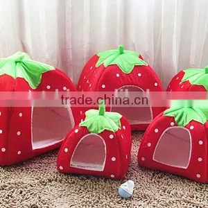 Cute Strawberry Dog House Dog Bed House thumbnail-5