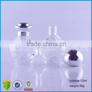 Skull Round Rose Oblate Empty E Liquid Glass Bottles 12ml With Airtingt Aluminum Cap thumbnail-5