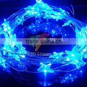 Twinkle Blue Star LED String Light 3AA Battery Operated for Christmas thumbnail-2