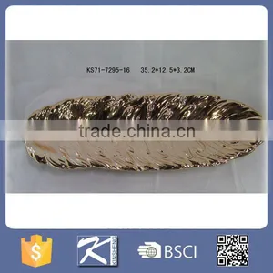 Kinsheng 2016 New Product Porcelain Feather Shape Plates for Sale thumbnail-1